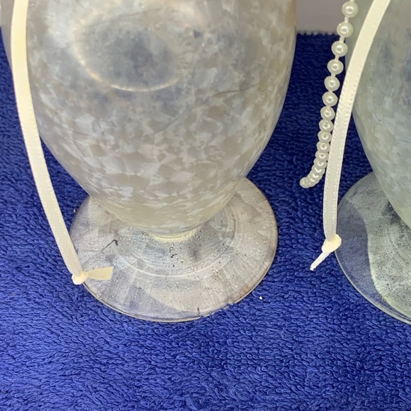 Pair 2 Glass Perfume Bottle  Decanter w/ Glass Stoppers - 5 1/2” Tall - Picture 12 of 12